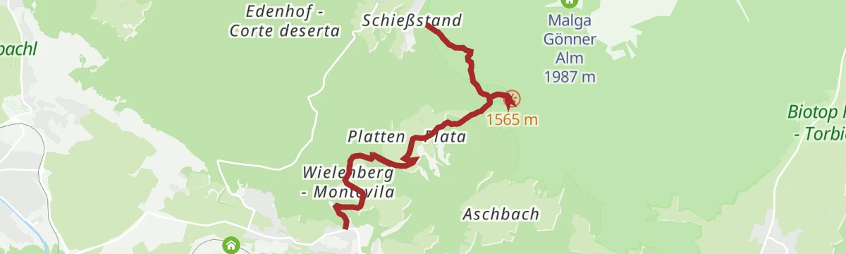 Route map: To the Earth Pyramides of Plata